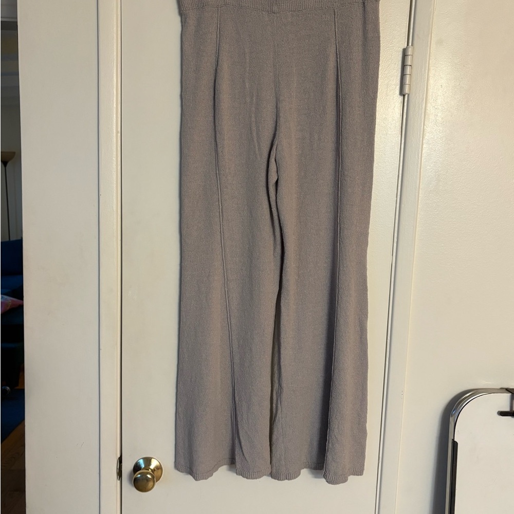 Free People Beach Cream Towel Wide Leg Pants Size L - Picture 3 of 6